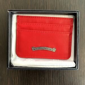 Red Chrome Hearts Card Holder